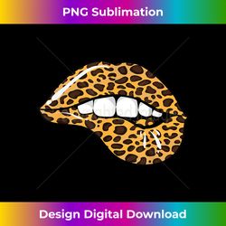 Funny Leopard Lips  Cool Women Mouth Cheetah Lipstick Gift - Innovative PNG Sublimation Design - Ideal for Imaginative Endeavors