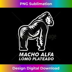 El Macho Alfa Lomo Plateado Gorilla Tank Top - Sophisticated PNG Sublimation File - Animate Your Creative Concepts