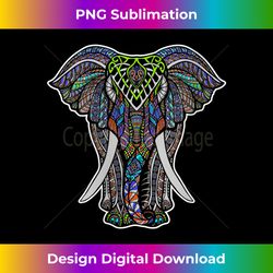 Womens Henna Clothing  Save The Elephant Clothing Henna V-Neck - Deluxe PNG Sublimation Download - Customize with Flair