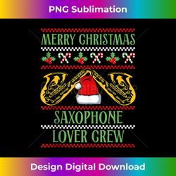 saxophone christmas saxophonist musician santa claus music tank - sleek sublimation png download - animate your creative concepts