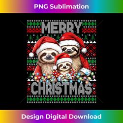 Sloth Christmas for Family, Mom, Dad and Kids - Minimalist Sublimation Digital File - Enhance Your Art with a Dash of Spice