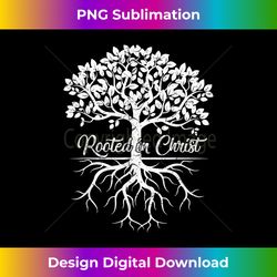 Cool Rooted in Christ Christian Faith Gift Bible V - Edgy Sublimation Digital File - Animate Your Creative Concepts