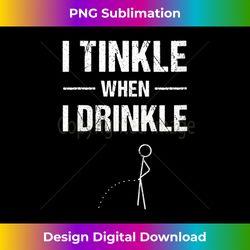 Womens I Tinkle When I Drinkle - Funny Camping, Hiking, Drinking V-Neck - Urban Sublimation PNG Design - Rapidly Innovate Your Artistic Vision
