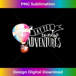 Cute Elephant T-, Hot-Air Balloon, New Adventures - Innovative PNG Sublimation Design - Access the Spectrum of Sublimation Artistry
