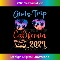 Girls Trip California 2024 Summer Vacation Beach Matching Long Sleeve - Artisanal Sublimation PNG File - Lively and Captivating Visuals