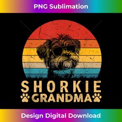 Shorkie Grandma Vintage Dog Lovers Gifts For Women Girls Dog - Deluxe PNG Sublimation Download - Craft with Boldness and Assurance