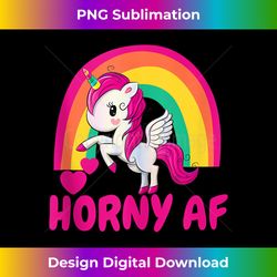 Horny AF Pink Unicorn Tank Top - Crafted Sublimation Digital Download - Infuse Everyday with a Celebratory Spirit