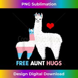 Trans Llama Free Aunt Hugs Proud Ally Transgender Flag Pride - Contemporary PNG Sublimation Design - Channel Your Creative Rebel