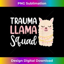 Trauma Llama Squad Llama Costume Adult Women Paramedic - Deluxe PNG Sublimation Download - Tailor-Made for Sublimation Craftsmanship