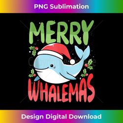 Whale Christmas Santa Claus Animal Lover Biology Tank T - Bohemian Sublimation Digital Download - Chic, Bold, and Uncompromising