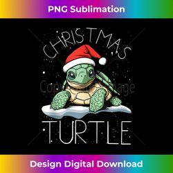 Turtle Christmas Tortoise Biology Santa Claus Tank T - Futuristic PNG Sublimation File - Ideal for Imaginative Endeavors