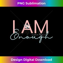 Womens Womens I Am More Than Enough Christian Tee V- - Timeless PNG Sublimation Download - Customize with Flair