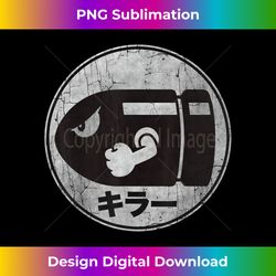 Super Mario Bullet Bill Distressed Kanji Logo - Minimalist Sublimation Digital File - Access the Spectrum of Sublimation Artistry