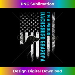Vintage USA Flag I'm A Proud Dachshund Dog Grandpa Wiener - Edgy Sublimation Digital File - Ideal for Imaginative Endeavors