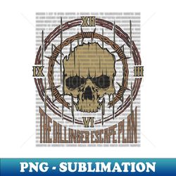 the dillinger escape plan vintage skull - modern sublimation png file