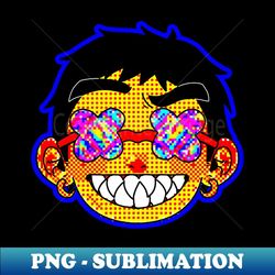 retro sharp teeth boy - instant png sublimation download