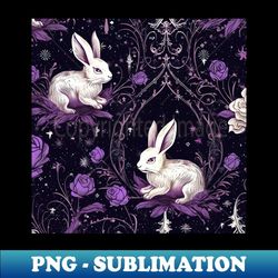 white rabbit pattern - high-quality png sublimation download