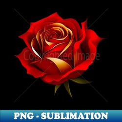 red rose graphic art print - stylish sublimation digital download