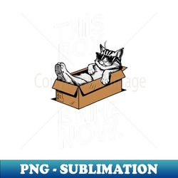 cat in box - decorative sublimation png file