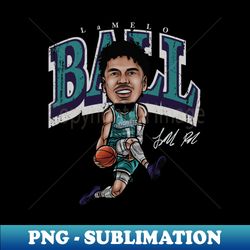 lamelo ball charlotte cartoon - exclusive png sublimation download