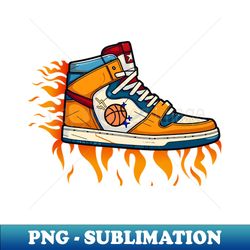 burning basketball shoe art - signature sublimation png file
