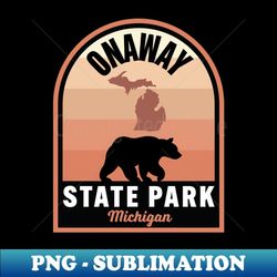 onaway state park mi bear - decorative sublimation png file