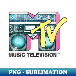 mtv logo distressed boombox - instant sublimation digital download