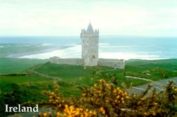 Castles Of Ireland County Clare Doonagore Castle Irish Travel Poster Repro