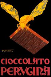 Italy Vintage Chocolat Bee Perugina Italia Sweet Food Vintage Poster Repro