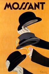 Mossant Famous Hat Fashion Elegant Man French Cappiello Vintage Poster Repro