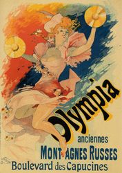 Olympia Former Roller Coaster Boulevard Des Capucine French Vintage Poster Repro