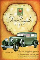 Reo Royale Eight Luxury Car Automobile Michigan American Usa Vintage Poster Repo