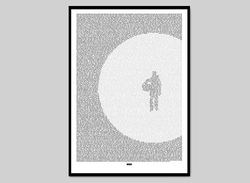 Moon - Movie Script Poster - unique posters with a twist - great gift for movie lovers