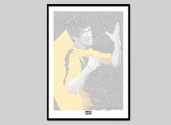 Bruce Lee - Movie Script Poster- unique posters with a twist - great gift for movie lovers