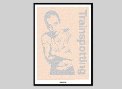 Trainspotting - Movie Script Poster - unique posters with a twist - great gift for movie lovers