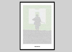 Saving Private Ryan - Movie Script Poster - unique posters with a twist - great gift for movie lovers