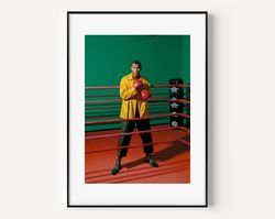 Muhammad Wall Art Ali Print Famous Photography Man Painting Vintage Photograph Portrait of Famous Colorful Poster of Man
