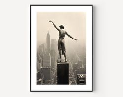 Black and White Woman Building Print, Fashion Prints, Women Photography, Female Model photography, Black People Wall Art