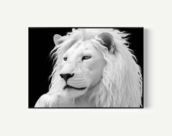 Lion print, Safari animal prints, Black and White art, Lion cub, Safari decor,Modern Wall Art, Safari animals, wild anim