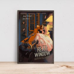 Rear Window Movie Poster Classic film-Poster Gift- Room Decor Wall Art