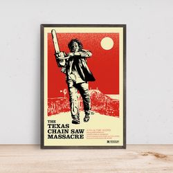 The Texas Chain Saw Massacre Poster Vintage Horror Movie Poster- Room Decor Wall Art - Canvas Fabric Print - Poster Gift