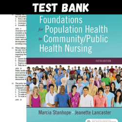 Latest 2023 Foundations for Population Health in Community Public Health Nursing 5th Edition Marcia Stanhope Test bank A