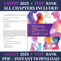 Latest 2023 Maternity & Womens Health Care 12th Edition Lowdermilk Test bank All chapters