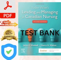 Test Bank for Yoder Wises Leading and Managing in Canadian Nursing 2nd Edition by Waddell