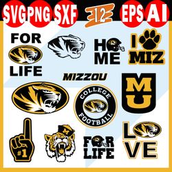 Missouri Tigers Svg Bundle, Missouri Tigers Logo, Sport Svg, Ncaa Svg, Png, Dxf, Eps Digital file, Missouri Tigers PNG