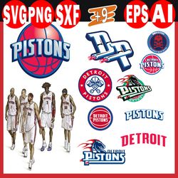 Detroit Pistons Logo SVG - Detroit Pistons SVG Cut Files - Pistons PNG Logo, NBA Basketball Team
