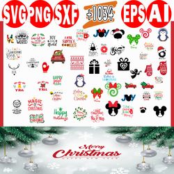 1034 christmas svg bundle, grinch svg, christmas clipart, christmas tree clipart, merry christmas png, santa hat png