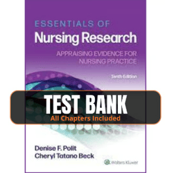 Latest 2023 Essentials of Nursing Research Appraising Evidence for Nursing Practice 10th Edition Denise Test bank | All