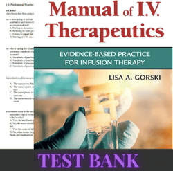 Test Bank for Phillips's Manual of I.V. Therapeutics Evidence-Based Practice for Infusion Therapy PDF | Instant Download