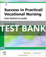 Test Bank For Success in Practical Vocational Nursing 9th Edition by Patricia Knecht | All Chapters Included